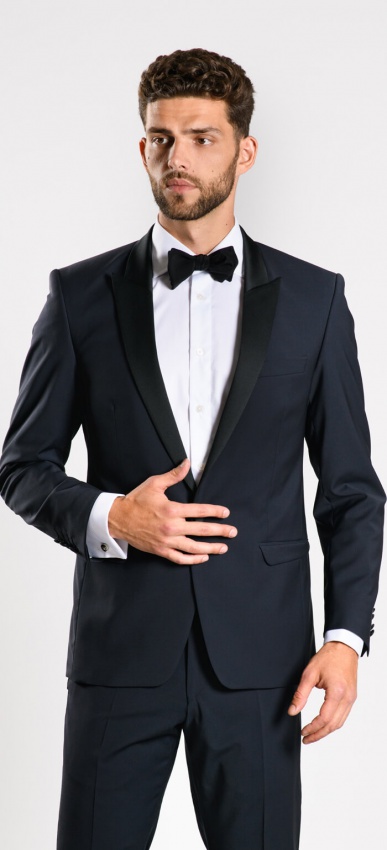 Dark blue wool tuxedo - Suits - E-shop | alaindelon.co.uk
