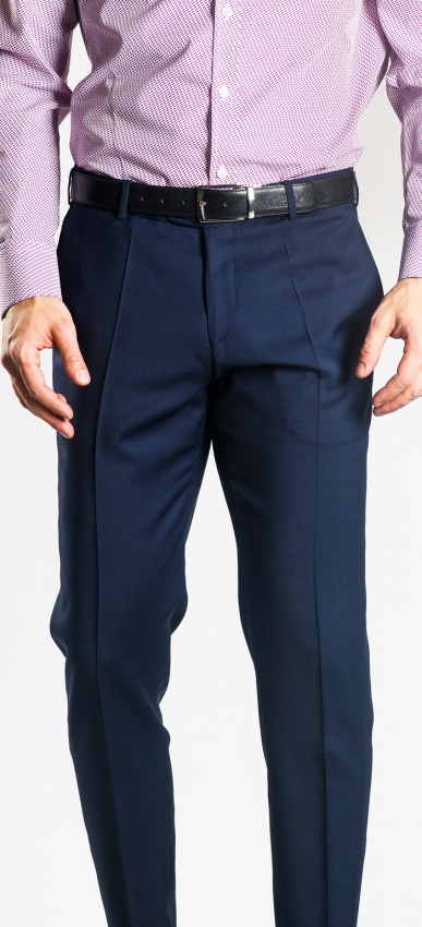 Peter England Navy Blue Slim Fit Trousers