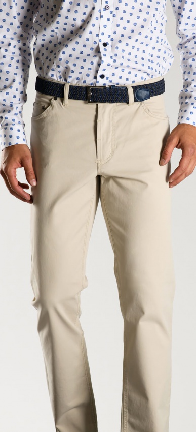 Béžové bavlnené nohavice rady Basic