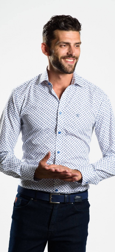 Voľnočasová Extra Slim Fit košeľa so vzorom