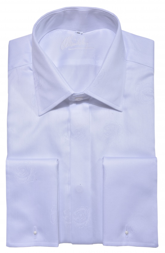 LUXURY LINE biela spoločenská Slim Fit košeľa