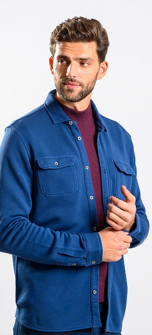 Blue cotton overshirt
