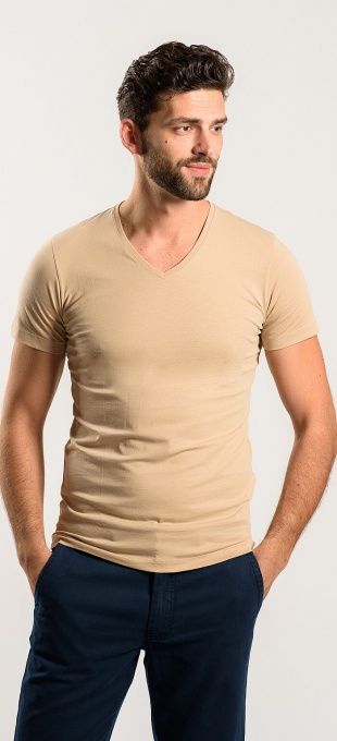 Body coloured cotton undershirt