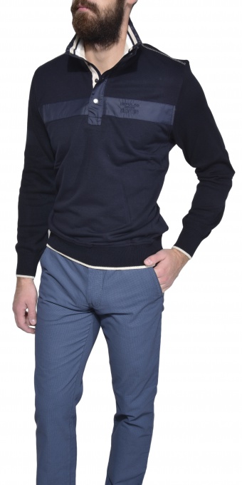 Dark blue cotton pullover