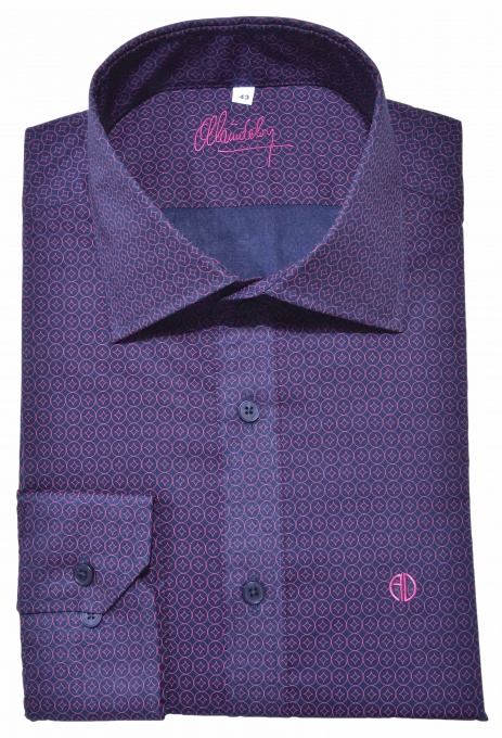 Purple Extra Slim Fit printed shirt