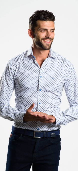 Voľnočasová Extra Slim Fit košeľa so vzorom