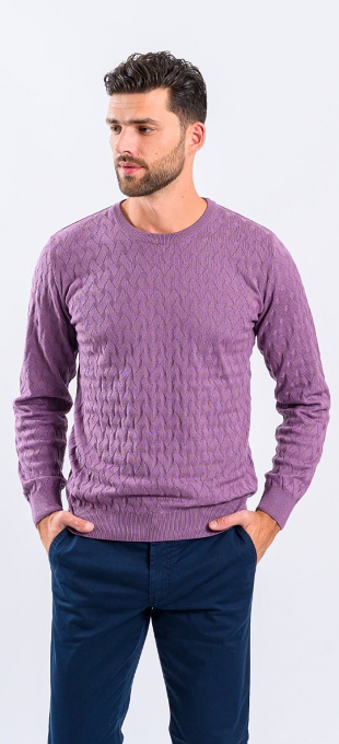 Purple knitted pullover