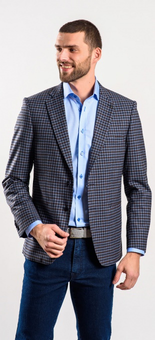 Checkered Wool blazer