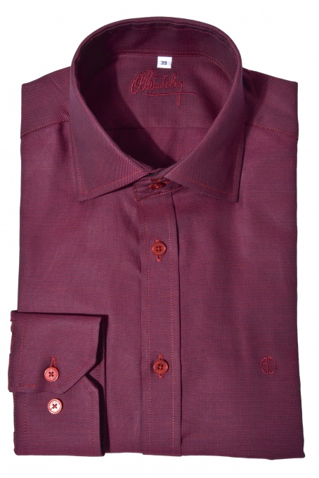 Bordová Extra Slim Fit košeľa