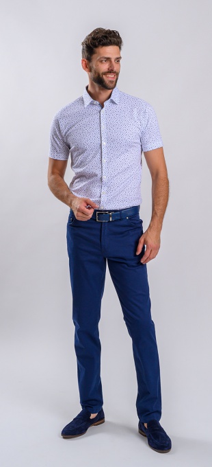 White Stretch Extra Slim Fit Short-Sleeve Shirt