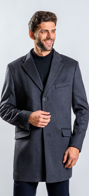 Grey wool/cashmere coat