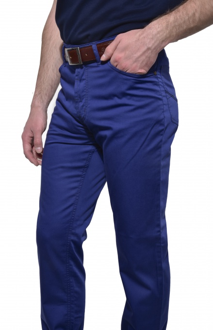 Modré voľnočasové nohavice