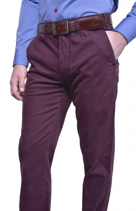 Burgundy casual chinos