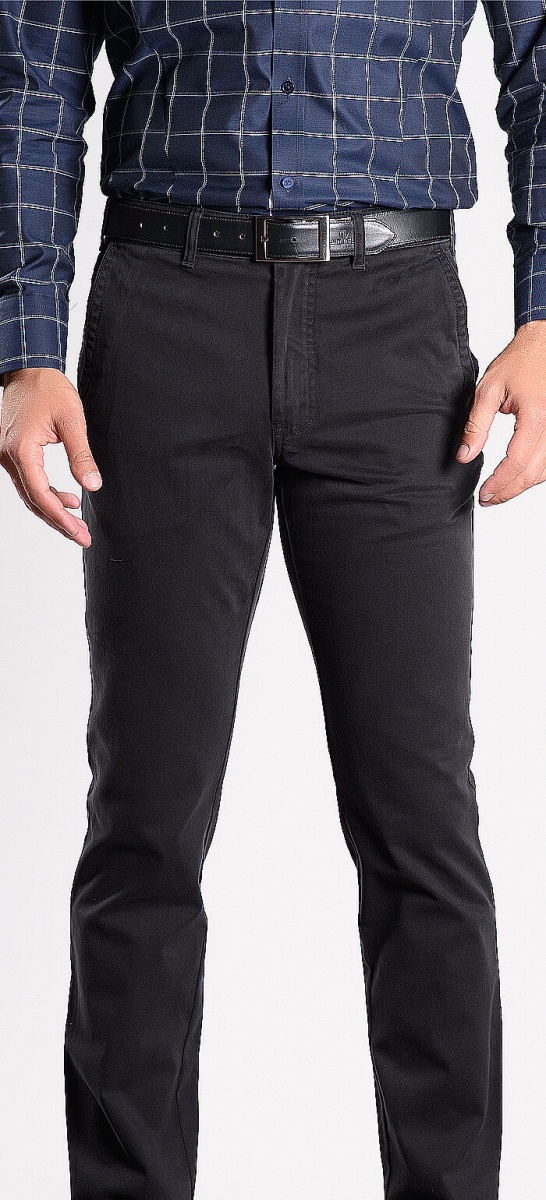 Casual cotton black chinos