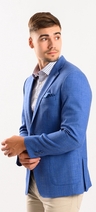 Royal blue blazer with linen XL sizes