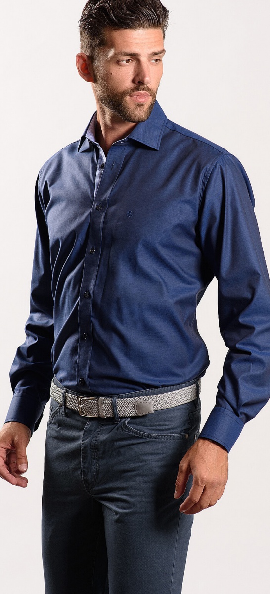 Dark blue Classic Fit shirt