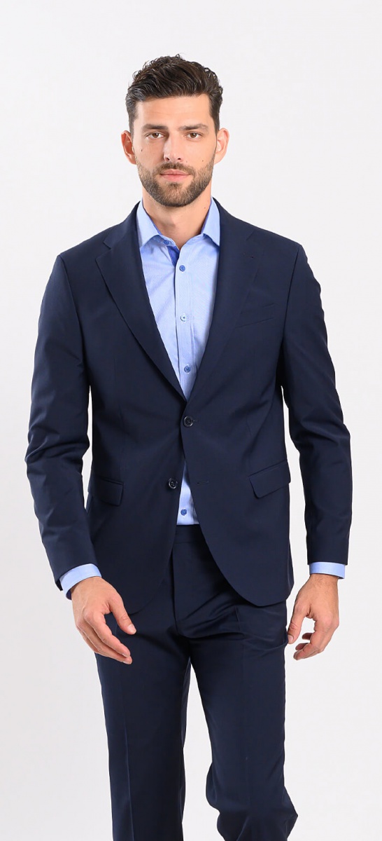 Dark blue suit trousers Basic line