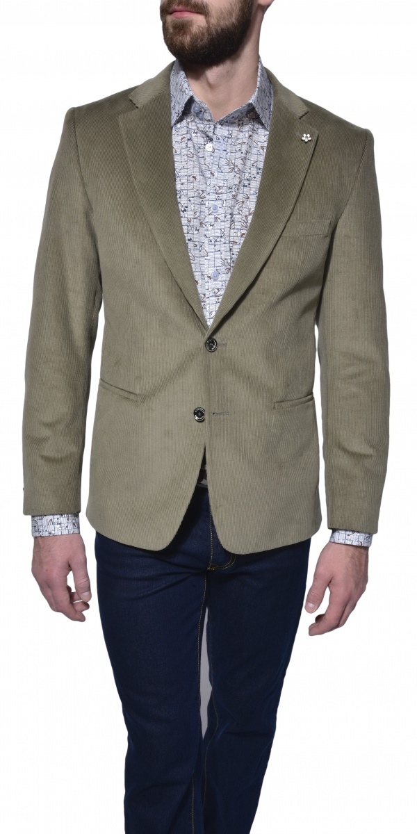 Grey - green corduroy blazer