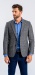 Grey wool checkered blazer