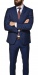 Blue wool Slim Fit suit