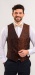 Brown patterned suit vest