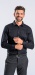 Black Patterned stretch Extra Slim Fit non-iron shirt