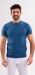 Blue T-shirt with patent