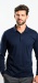 Dark blue long sleeve polo