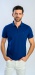 Dark blue polo shirt with zip