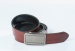 Reversible leather belt with easy fix buckle