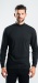 Black cotton half rollneck