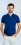 Dark blue polo shirt with zip