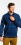 Dark blue striped long sleeved polo