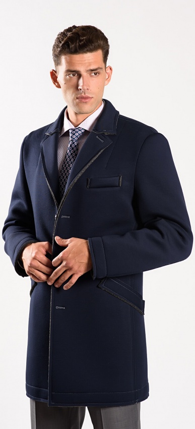 Dark blue coat - Outerwear - E-shop | alaindelon.co.uk