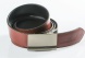 Reversible leather belt with easy fix buckle