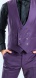 Purple Slim Fit suit with waistcoat