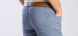 Blue-grey casual trousers with houndstooth pattern