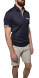 Dark blue cotton polo shirt