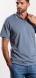 Blue polo shirt with a zip