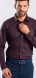 Aubergine stretch Extra Slim Fit non-iron shirt