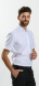 White Slim Fit Short-Sleeve Shirt