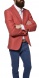 Strawberry linen blazer