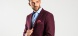 Burgundy patterned blazer