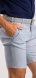 Bledomodré bavlneno-ľanové krátke nohavice