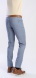 Blue-grey casual trousers with houndstooth pattern