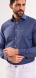 Dark blue Extra Slim Fit shirt with white dots