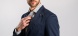 Dark blue cotton blazer