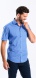 Blue Patterned Extra Slim Fit Short Sleeve Shirt