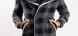 Checkered shearling jacket