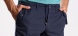 Dark blue linen blend shorts